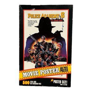 BIG PUZZLE New In Box Police Academy 6 Movie Poster 500 Pieces 2 Ft x 3 Ft. Vtg